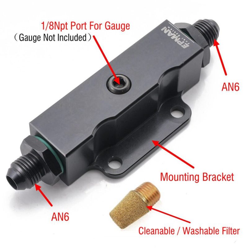 Filtro de combustible AN6 con salida 1/8NPT